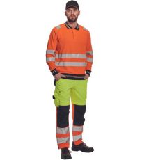 Pánská HI-VIS polo mikina KNOXFIELD Knoxfield oranžová