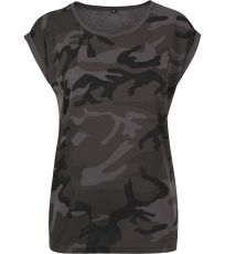 Dámské tričko Camo s prodlouženým ramenem Ladies´ Camo Extended Shoulder Camo Tee Build Your Brand Dark Camo